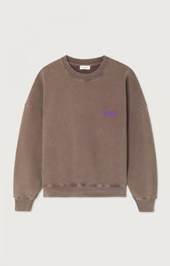 American Vintage washed chestnut brown Plizzy sweatshirt | Pipe and Row