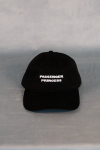 Passenger Princess embroidered black hat white writing PIPE AND ROW