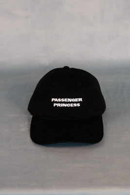 Passenger Princess embroidered black hat white writing PIPE AND ROW