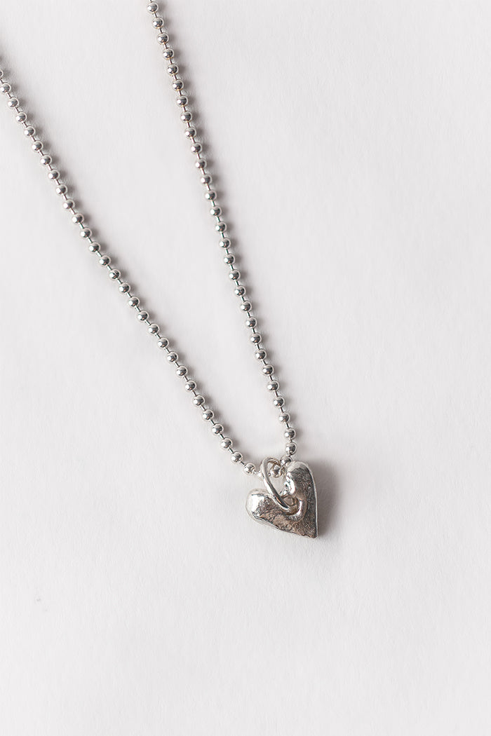 Wolf Circus Petra necklace organic heart charm sterling silver | Pipe and Row