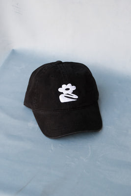 Pipe and Row blacki hat embroidered white flower "P&R" back | PIPE AND ROW