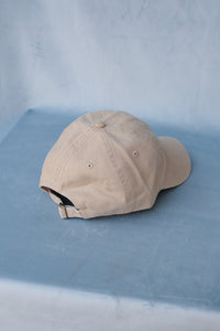 Pipe and Row embroidered khaki tan cotton hat | PIPE AND ROW