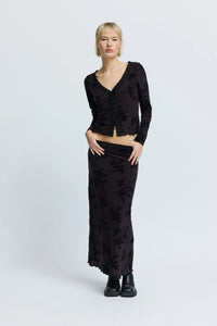 Resume Holly long skirt all over twilight floral print | Pipe and Row