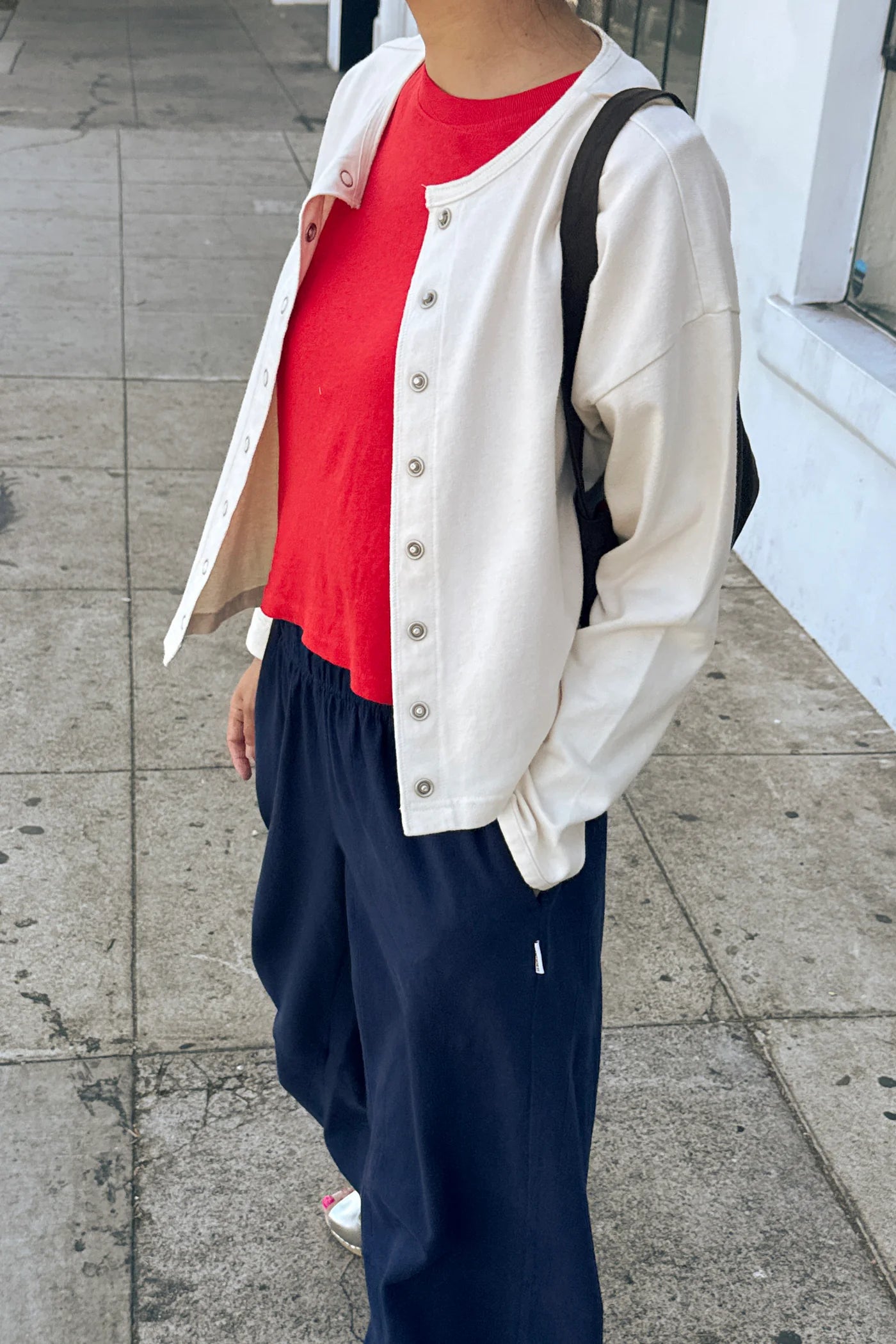 SOFT JERSEY SNAP CARDIGAN