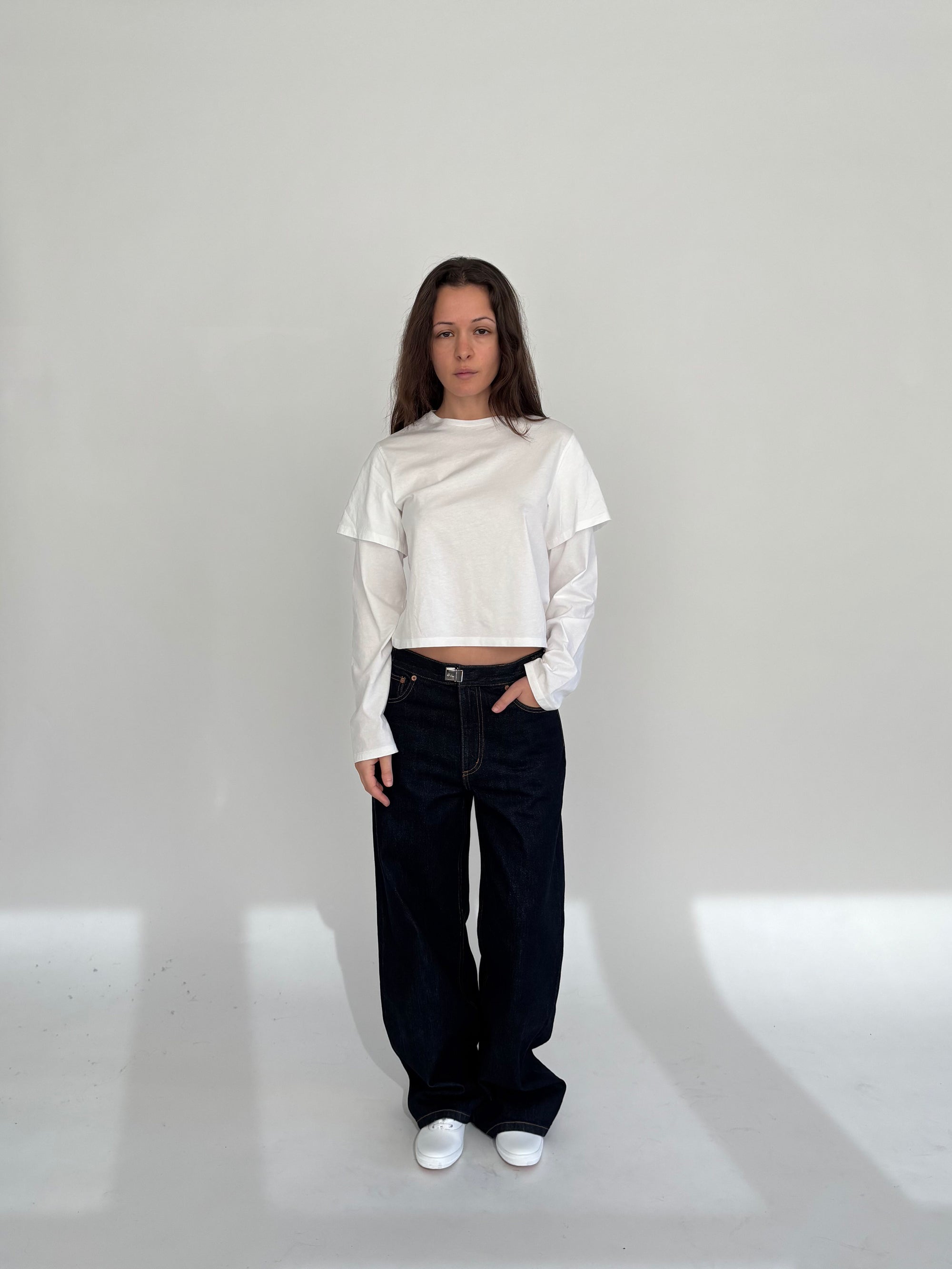 Still Here Buckle jean wide leg dark indigo | Pipe and Row Seattle