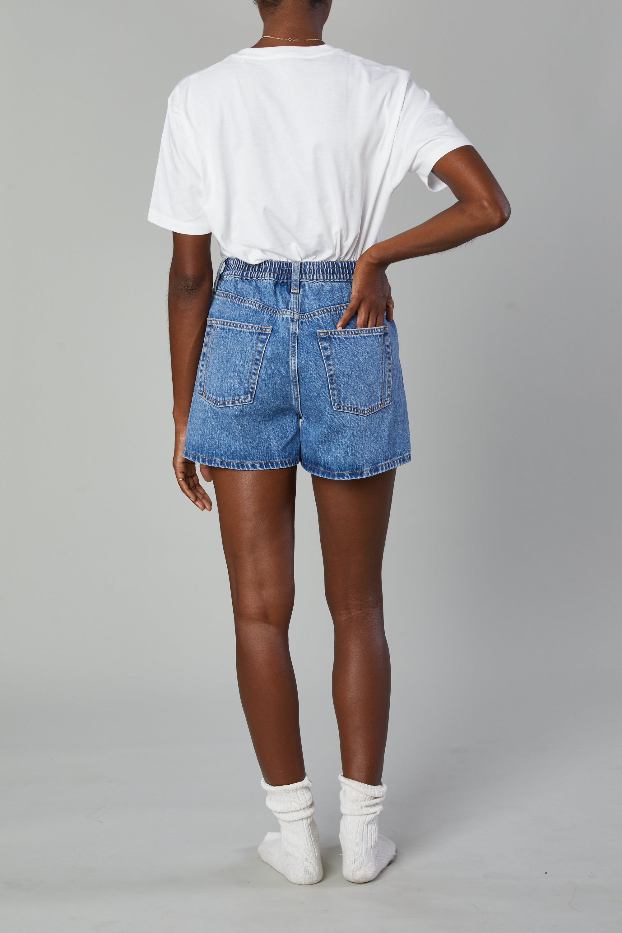 Still Here Ames jean shorts classic blue denim Taylor sSwift swiftie | Pipe and Row