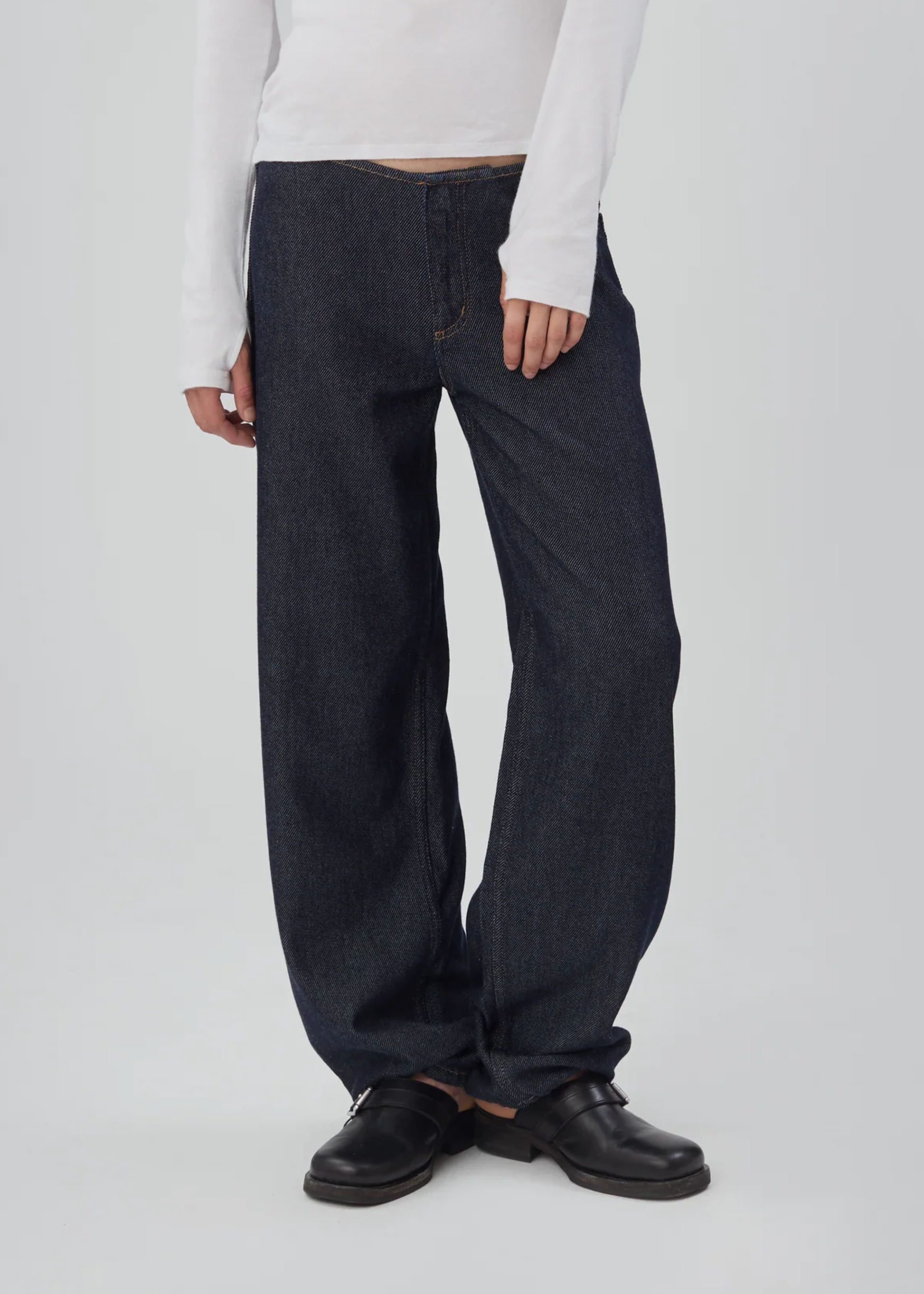 Still Here Sport Jean dark indigo blue joggers cinched | Pipe and Row