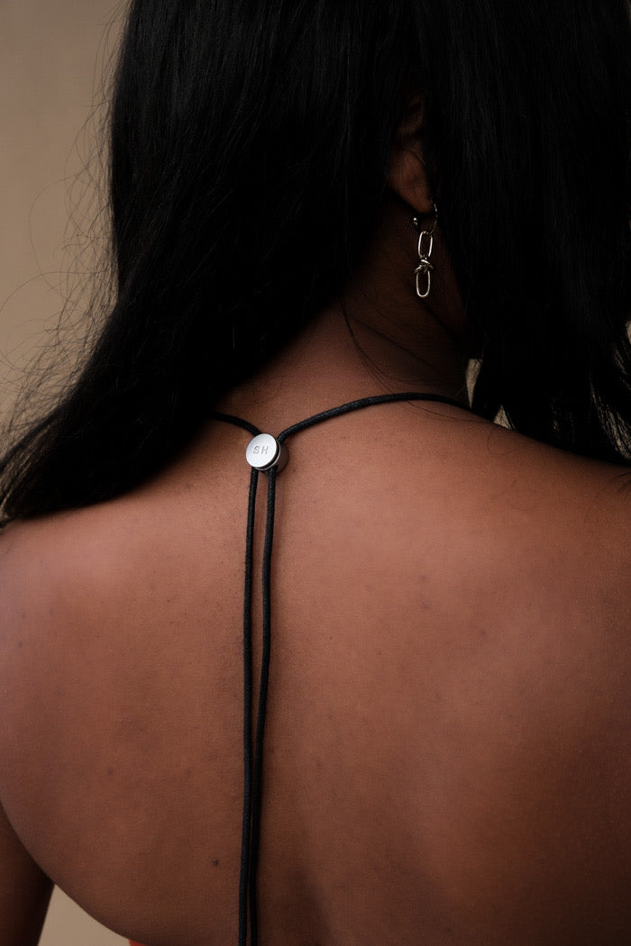 Still Here Toggle halter tank burnt orange denim cool jean SHT-TOGTNK-BO PIPE AND ROW