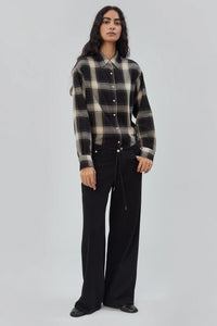Still Here cool jeans true black toggle drawstring no waistband wide leg | Pipe and Row Seattle