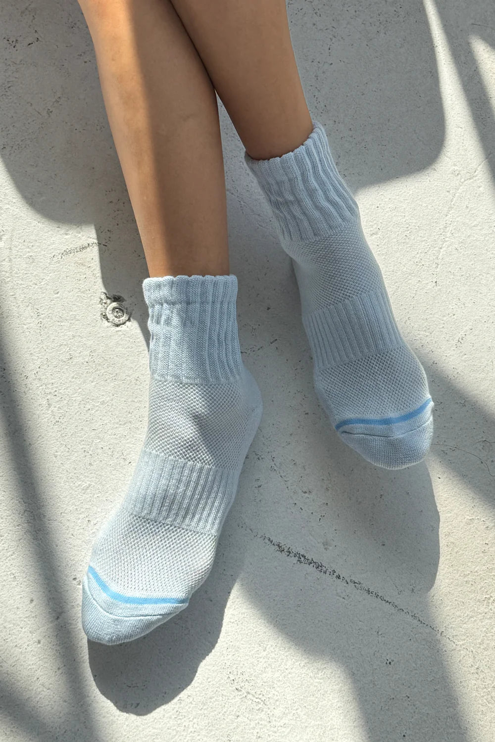 Le Bon Shoppe Swing sockS baby blue thicker ribbed leg bubble | PIPE AND ROW