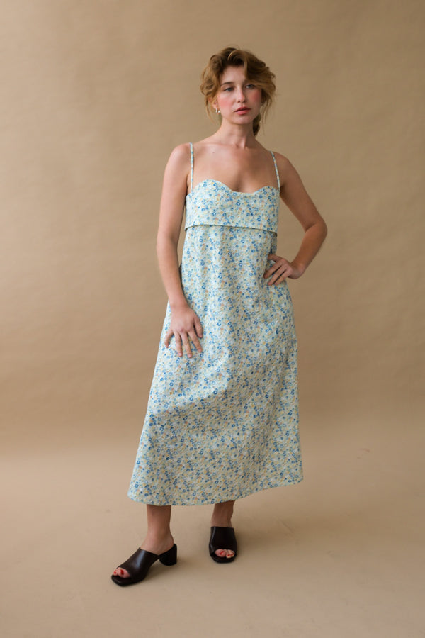 Toit Volant floral lace Verona dress sweetheart neckline | Pipe and Row