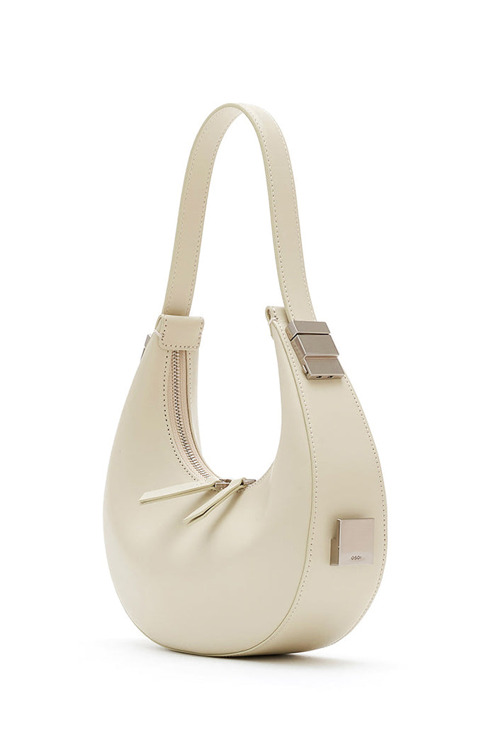 Osoi crescent shaped Toni mini bag smooth cream leather | Pipe and Row