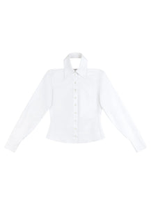 Tyler Mcgillivary fitted Frankie cutout button down top white PIPE AND ROW