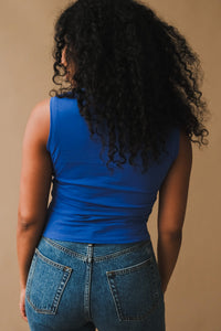 Tyler Mcgillivary royal blue Dover tank top Orca whale graphic | PIPE AND ROW