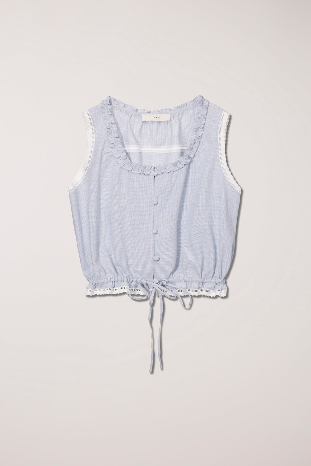 FRILLED SLEEVELESS BLOUSE