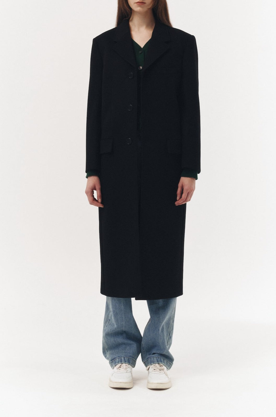 2-WAY 3 BUTTON CASHMERE COAT