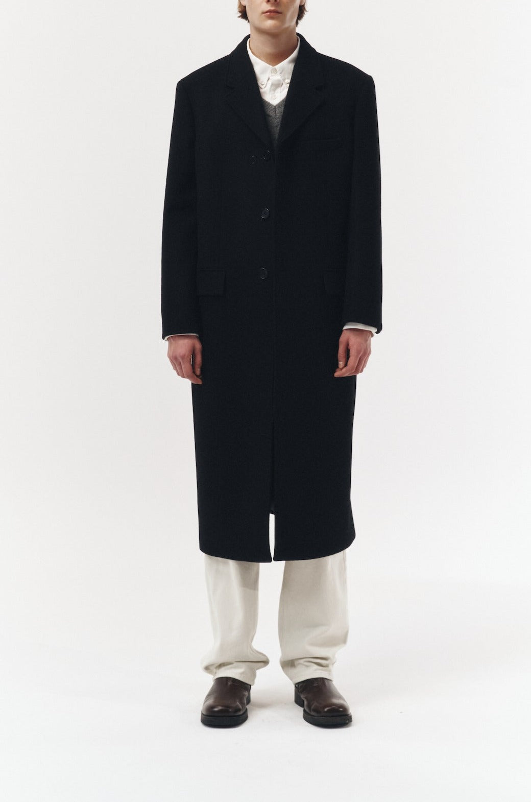 2-WAY 3 BUTTON CASHMERE COAT