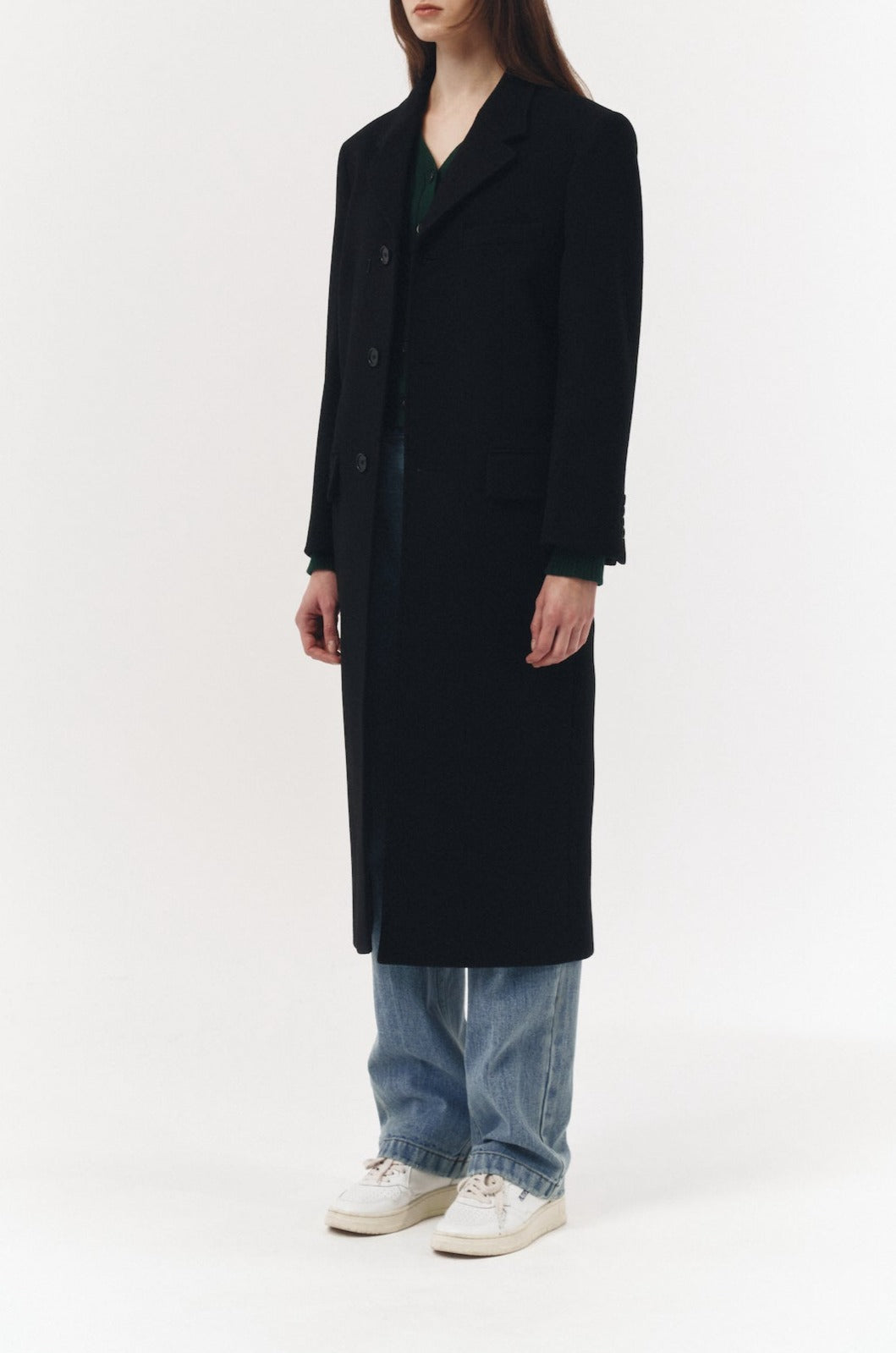 2-WAY 3 BUTTON CASHMERE COAT