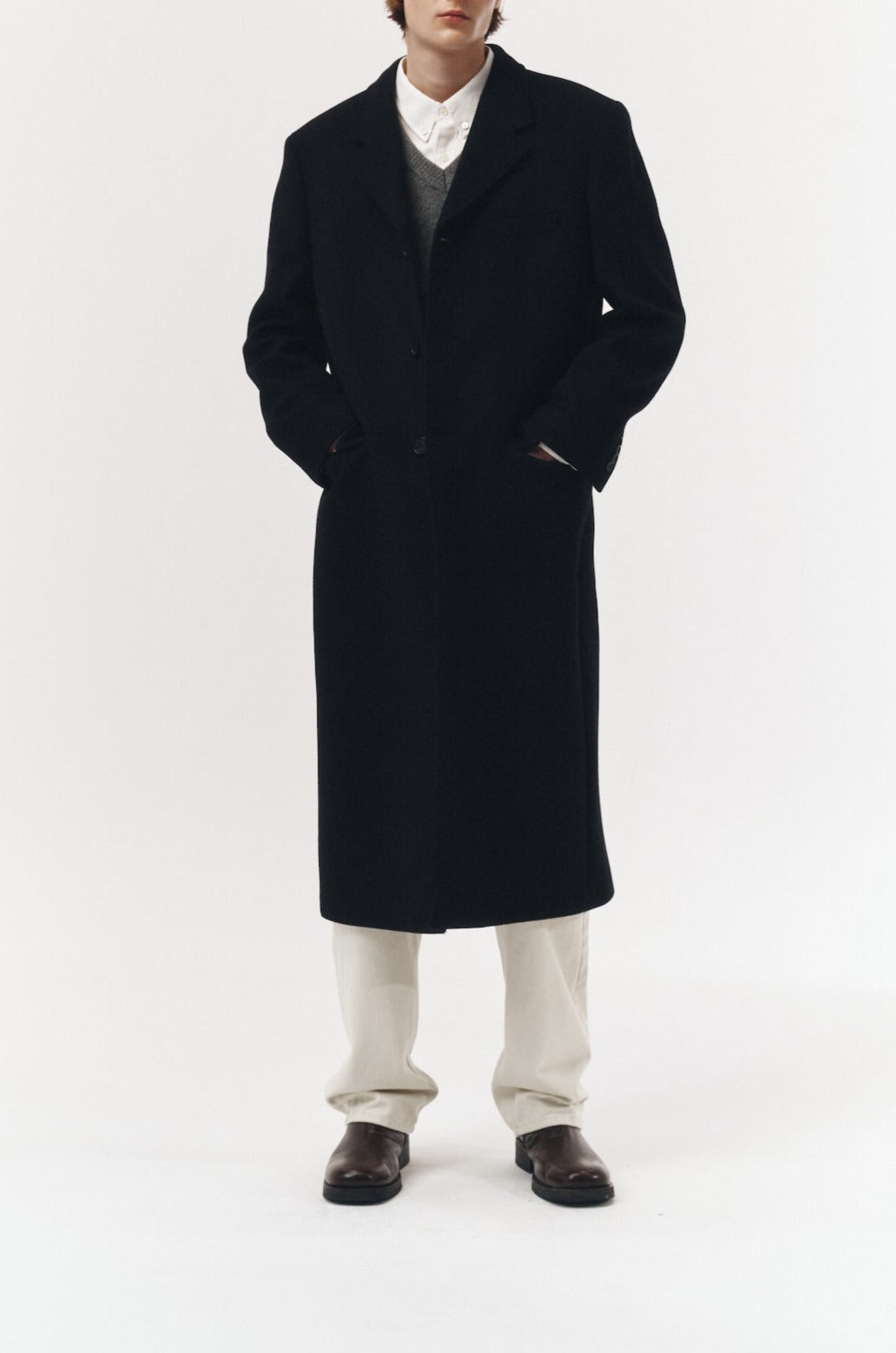 2-WAY 3 BUTTON CASHMERE COAT