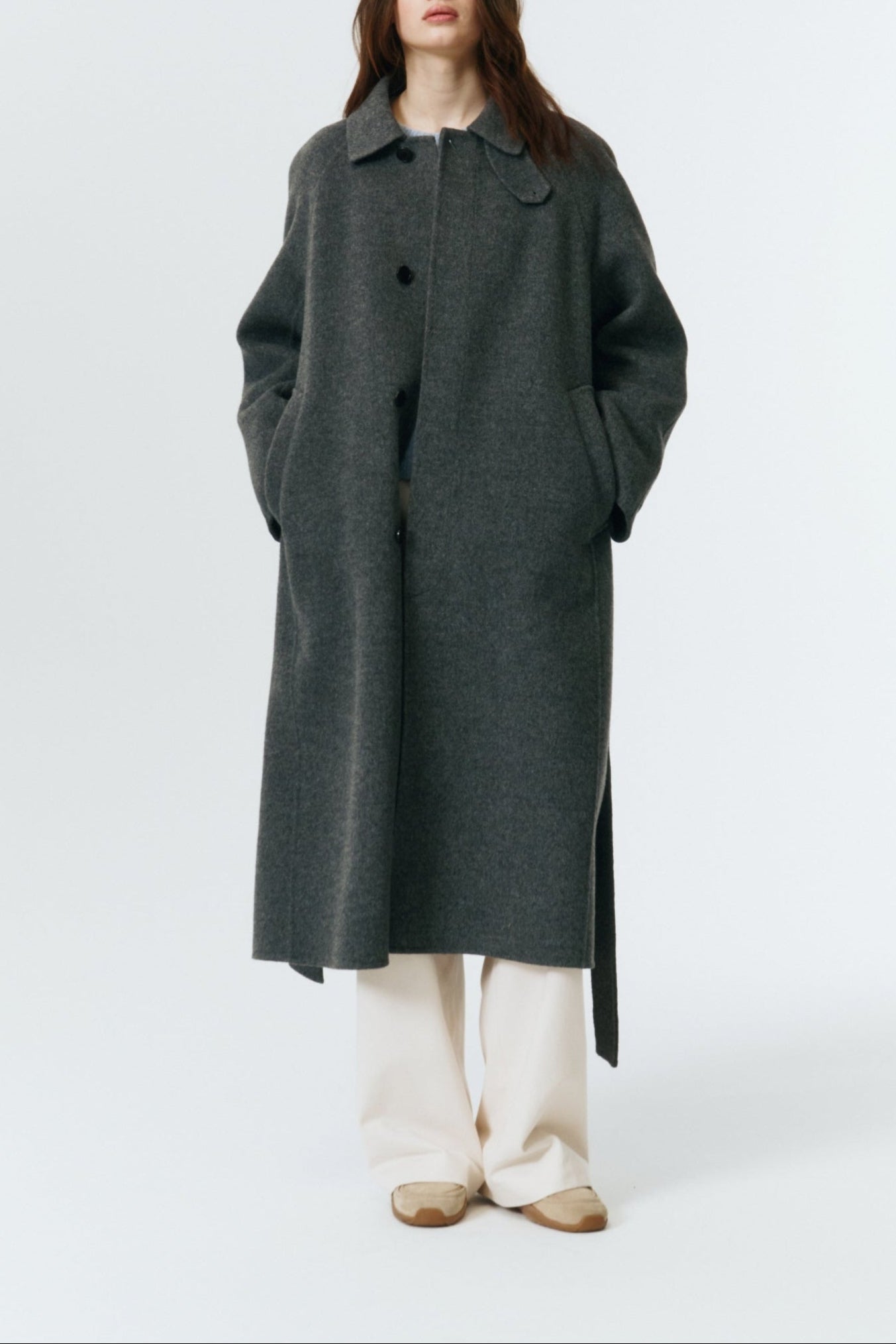UNISEX HANDMADE CASHMERE MUFFLER MAC COAT