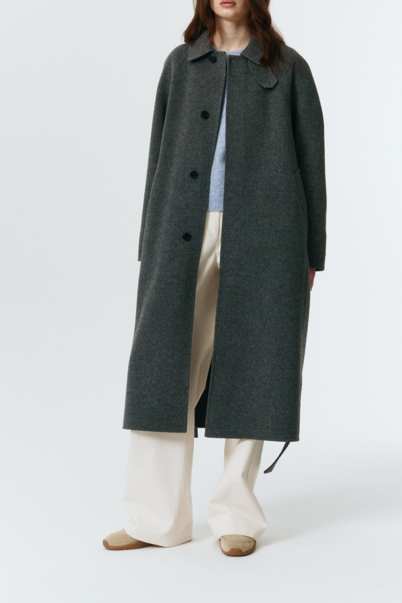 UNISEX HANDMADE CASHMERE MUFFLER MAC COAT