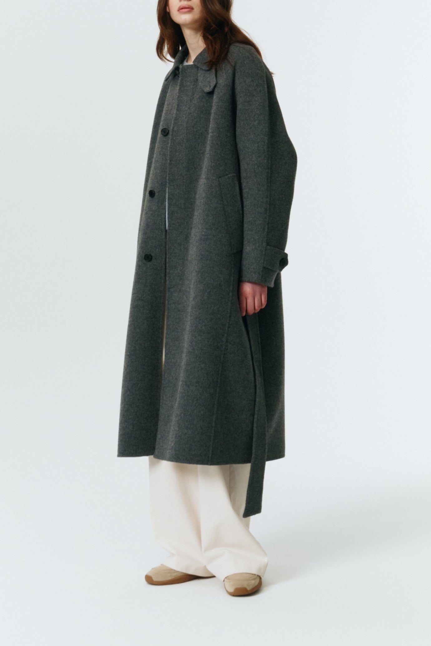 UNISEX HANDMADE CASHMERE MUFFLER MAC COAT