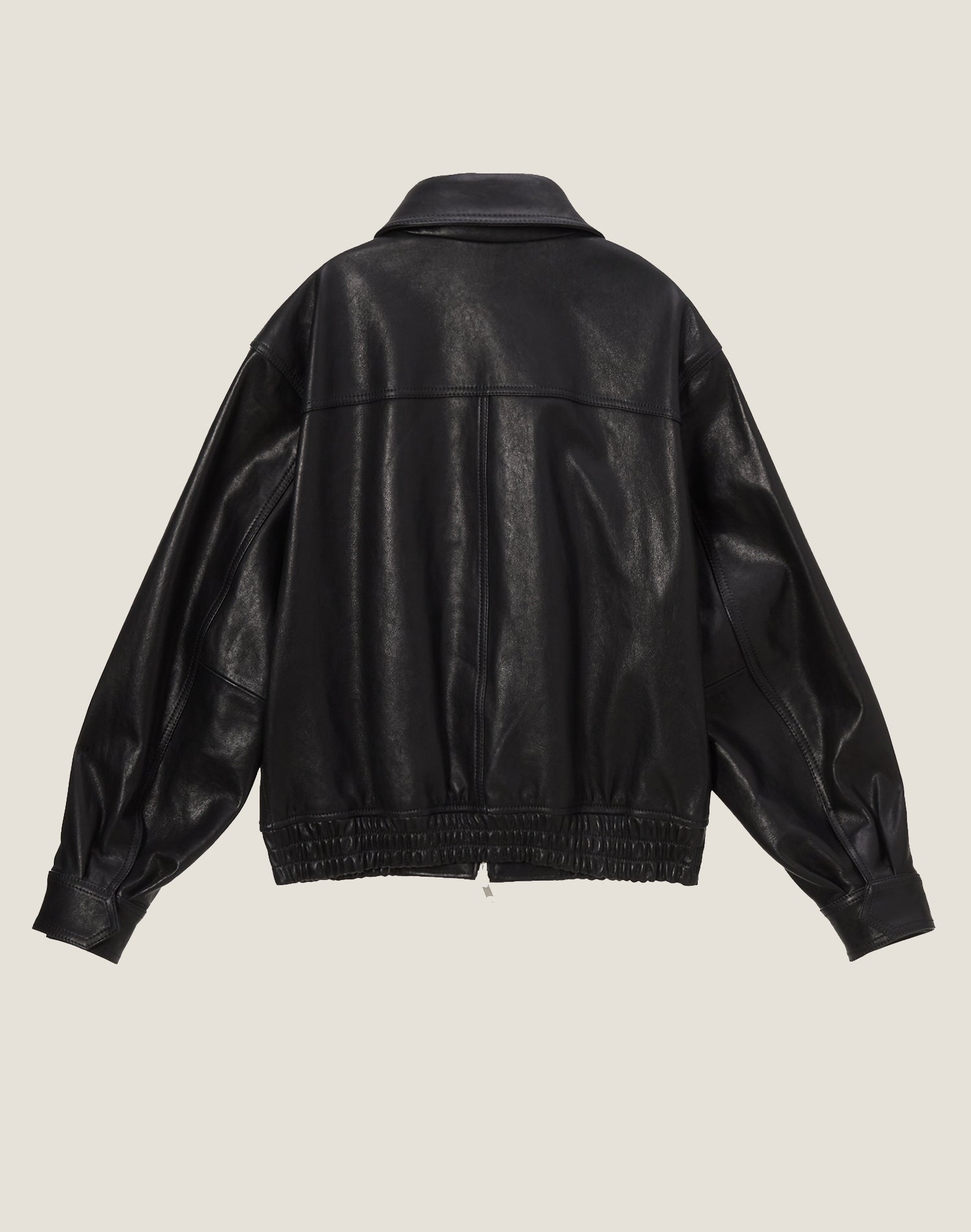 LEATHER BOMBER JACKET