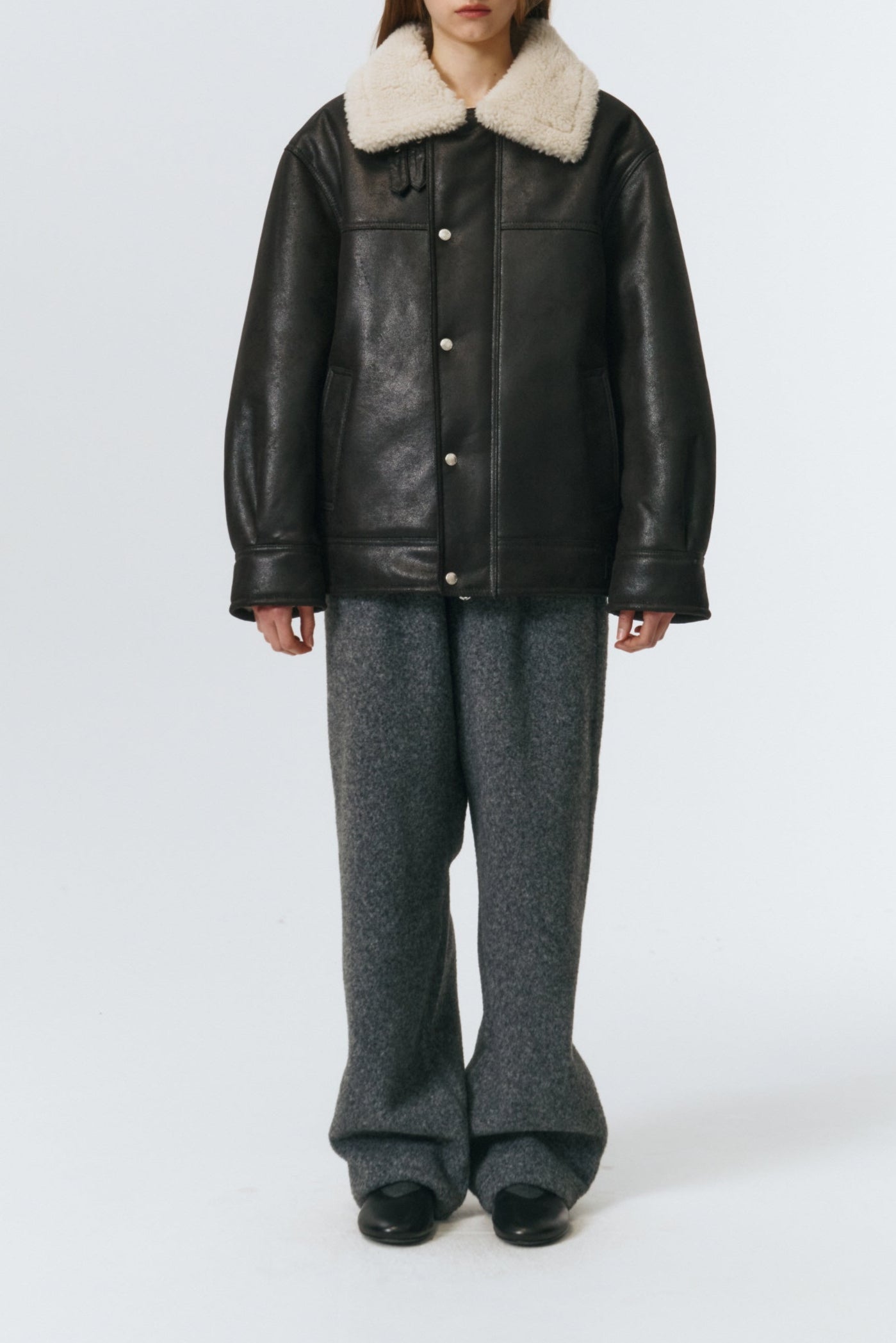 UNISEX SHEARLING HALF JACKET