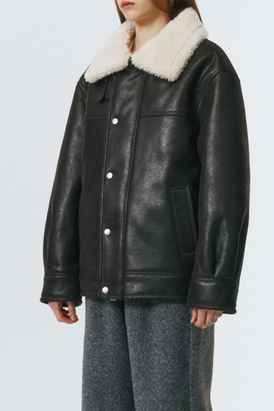UNISEX SHEARLING HALF JACKET