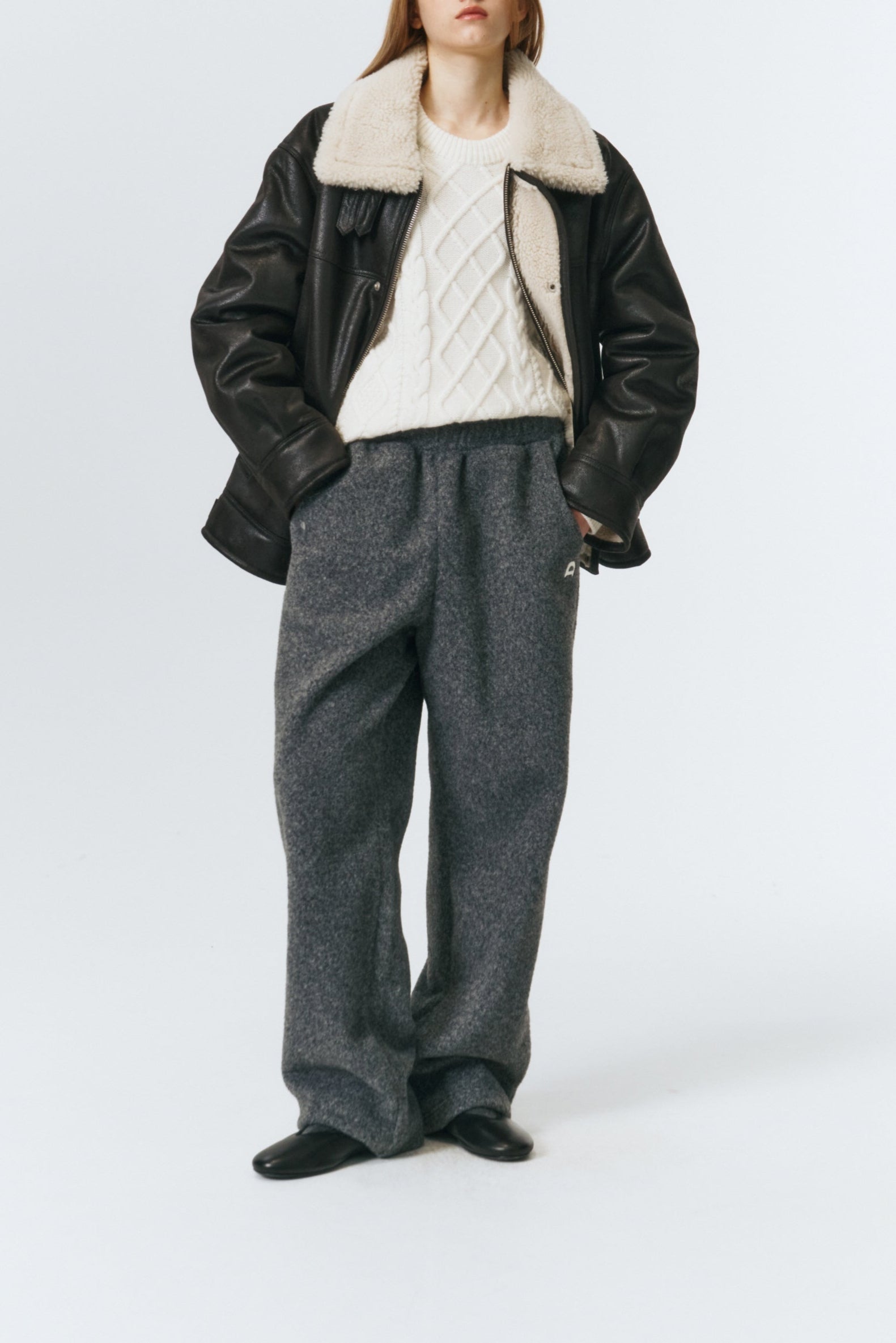 UNISEX SHEARLING HALF JACKET