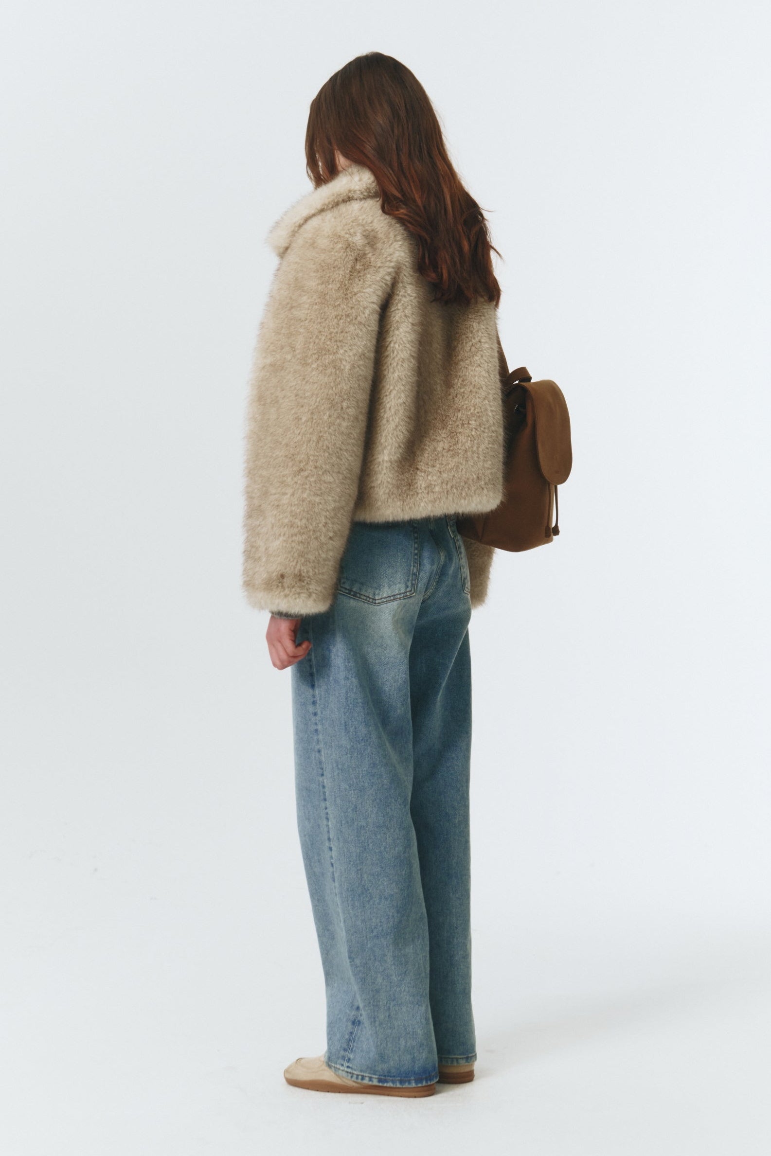 VEGAN FUR CROPPED JACKET