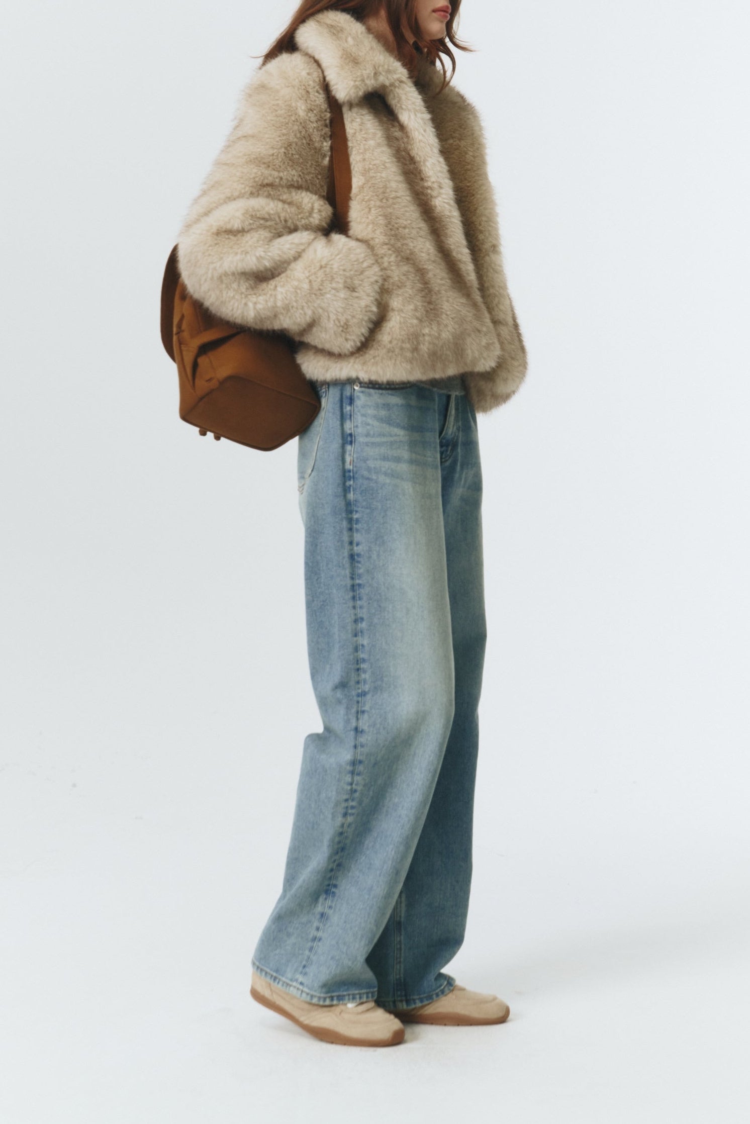 VEGAN FUR CROPPED JACKET