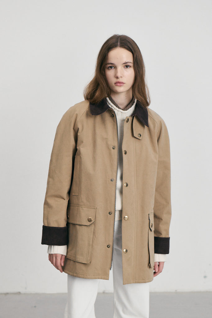 UNISEX WAXED COTTON HUNTING JACKET
