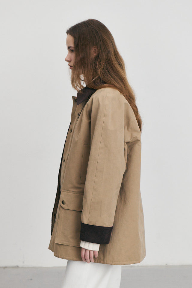UNISEX WAXED COTTON HUNTING JACKET