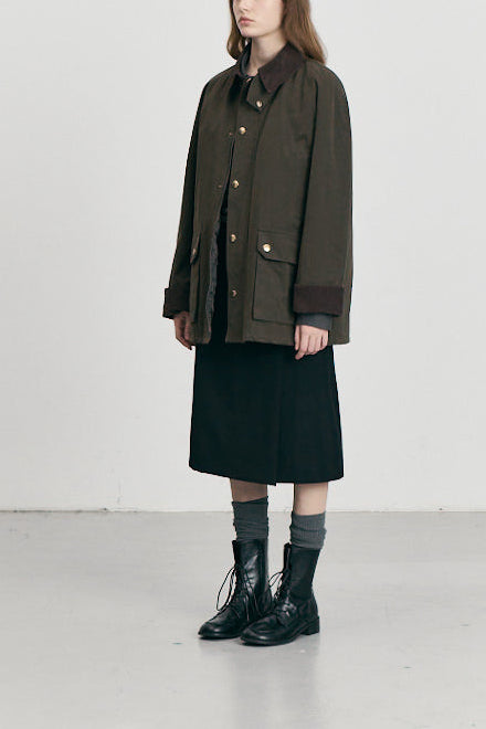 UNISEX WAXED COTTON HUNTING JACKET