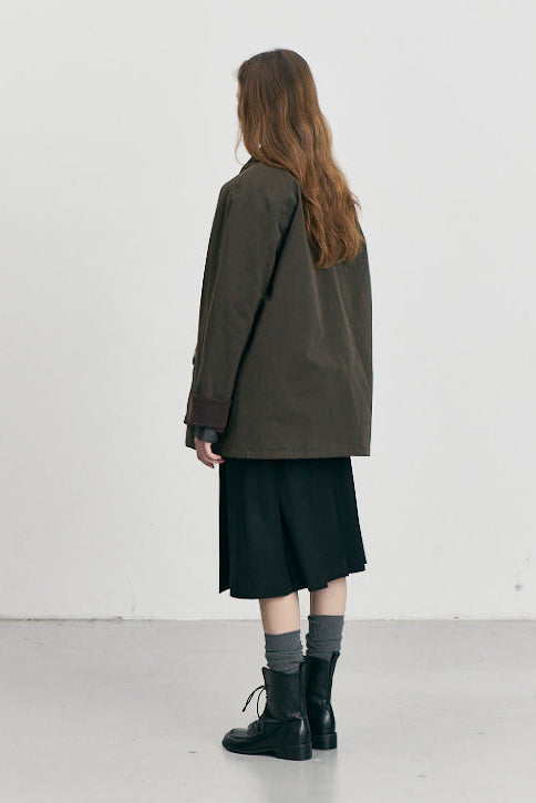 UNISEX WAXED COTTON HUNTING JACKET