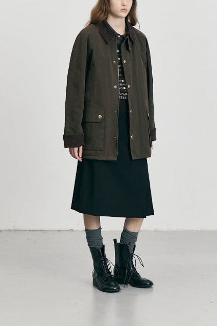 UNISEX WAXED COTTON HUNTING JACKET