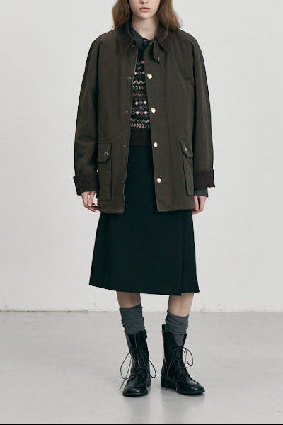 UNISEX WAXED COTTON HUNTING JACKET