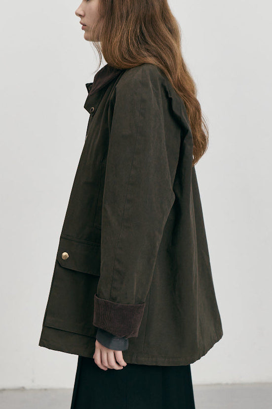 UNISEX WAXED COTTON HUNTING JACKET