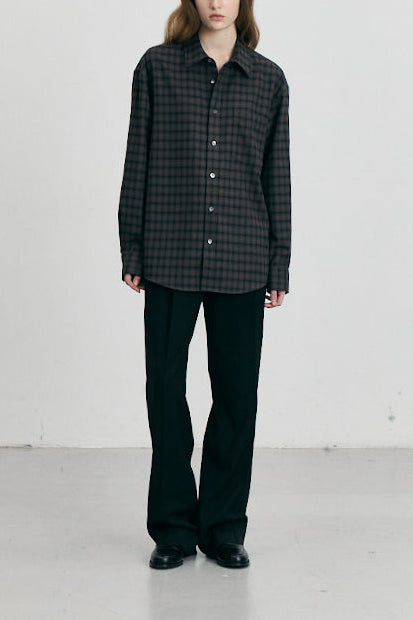 UNISEX CHECKED FLANNEL SHIRT