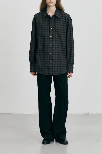 UNISEX CHECKED FLANNEL SHIRT