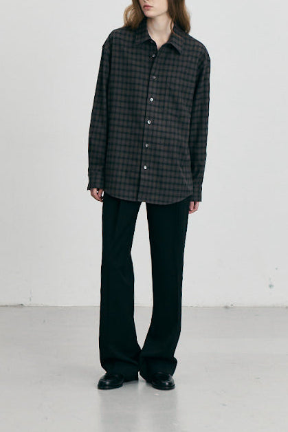 UNISEX CHECKED FLANNEL SHIRT