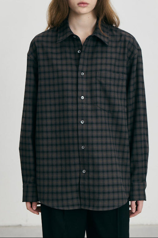 UNISEX CHECKED FLANNEL SHIRT