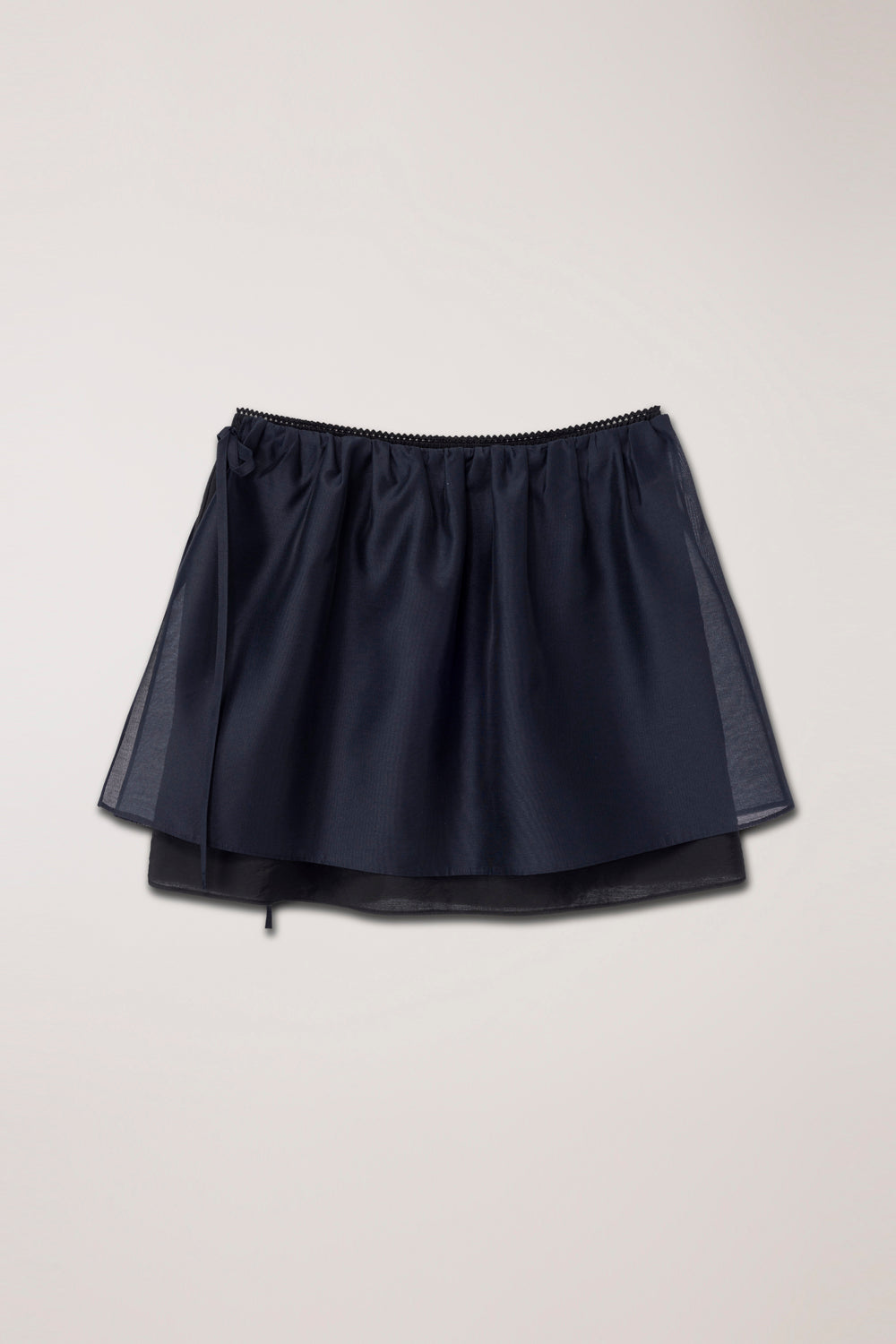Dunst semi sheer layered volume short skirt navy | Pipe and Row Seattle
