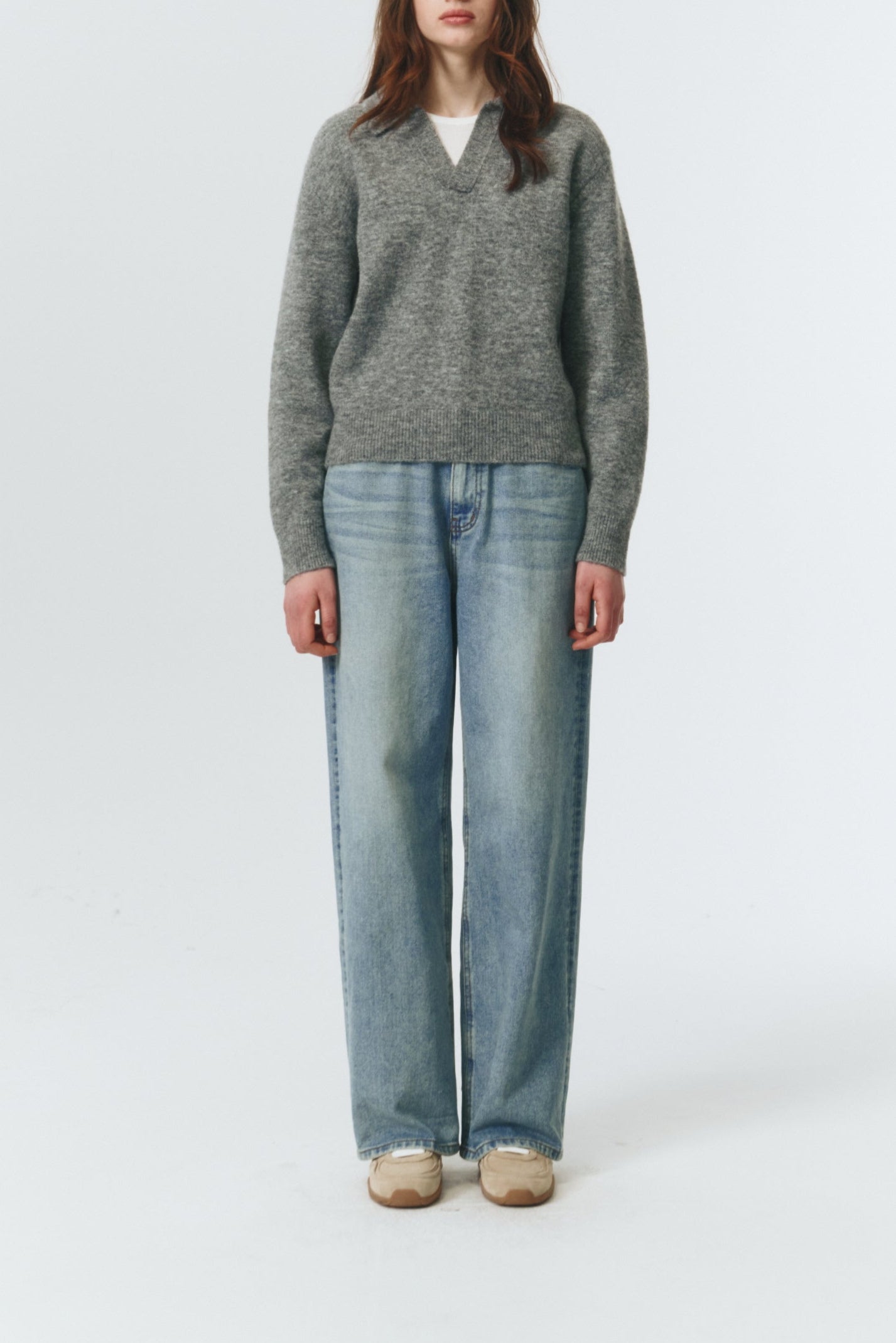 UNISEX OPEN COLLARED SWEATER