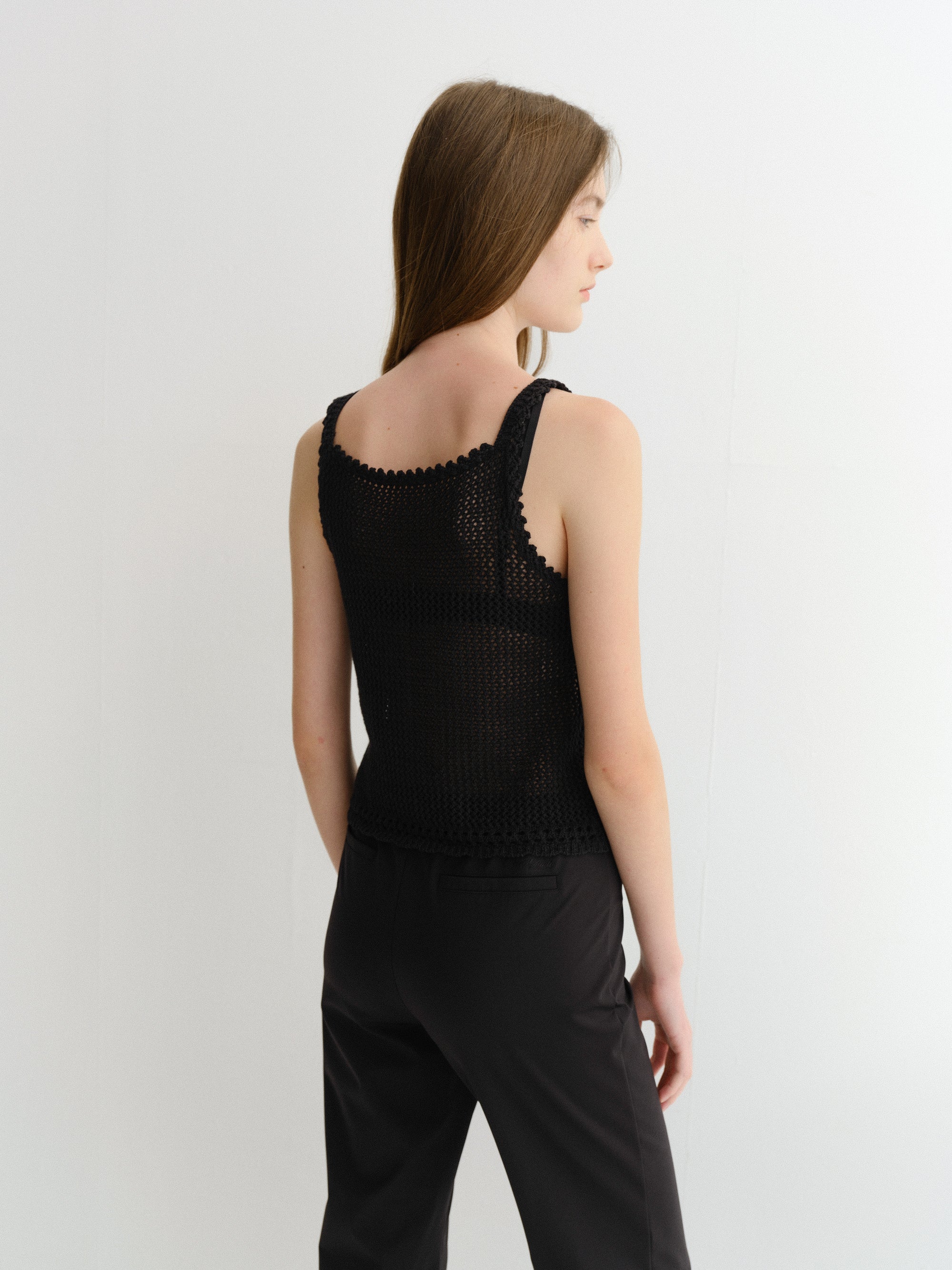 CROCHET BUSTIER KNIT TOP