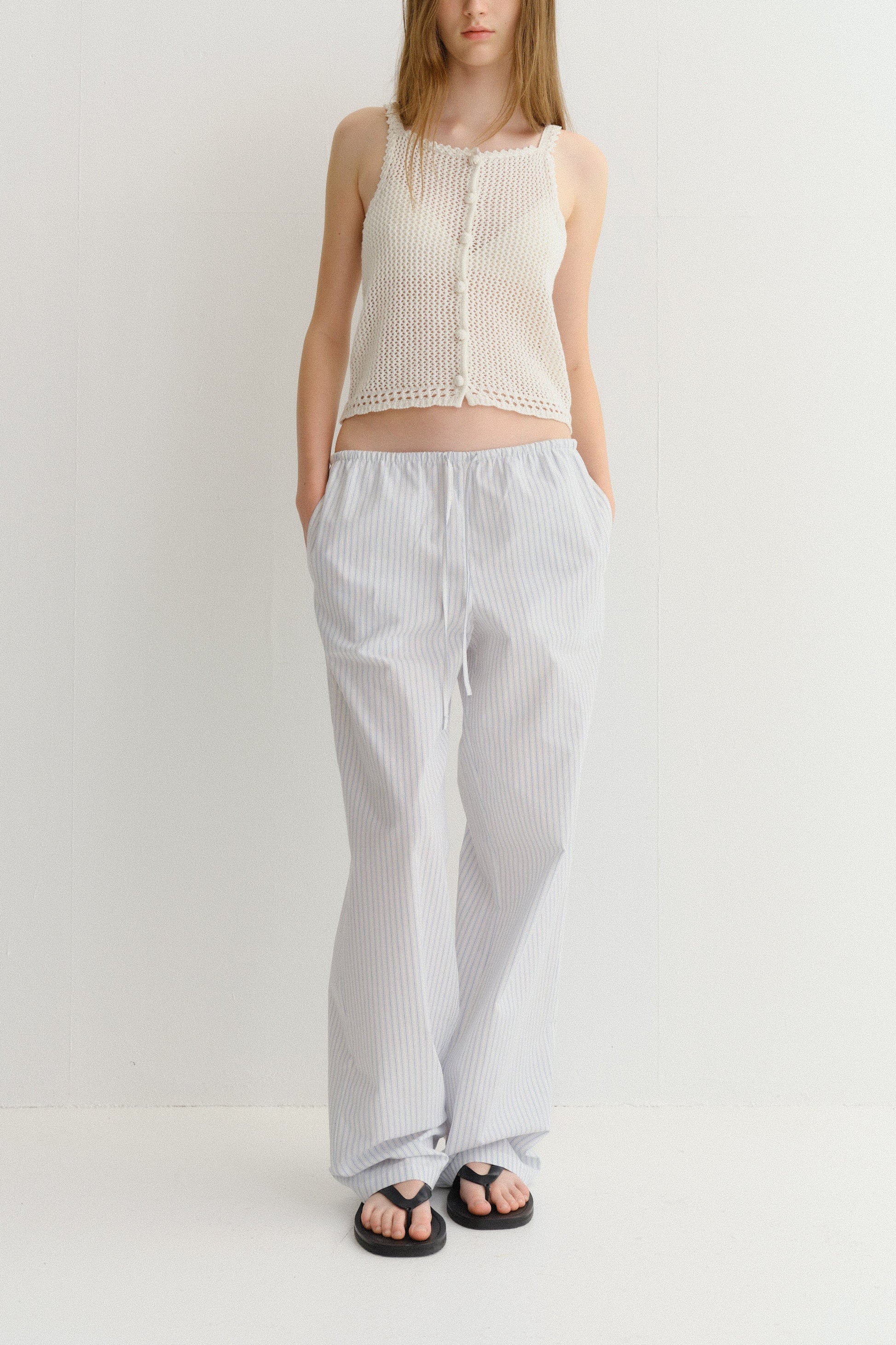 CROCHET BUSTIER KNIT TOP