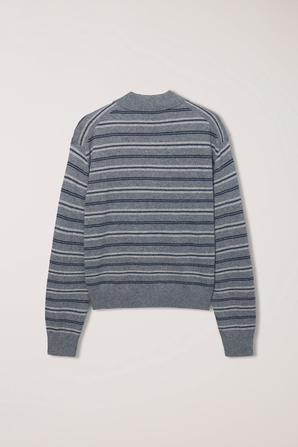 UNISEX COLLARED STRIPED SWEATER