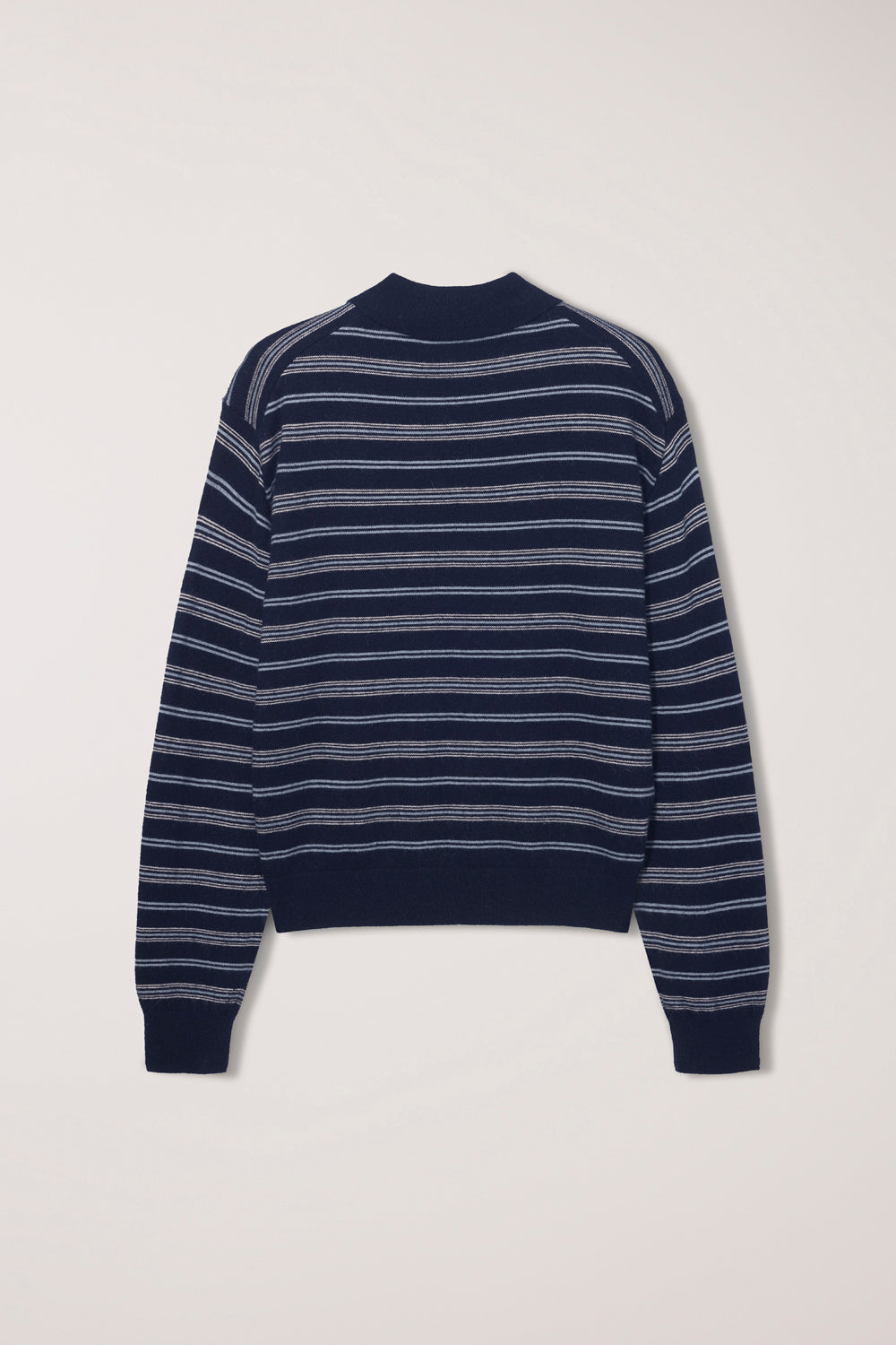UNISEX COLLARED STRIPED SWEATER