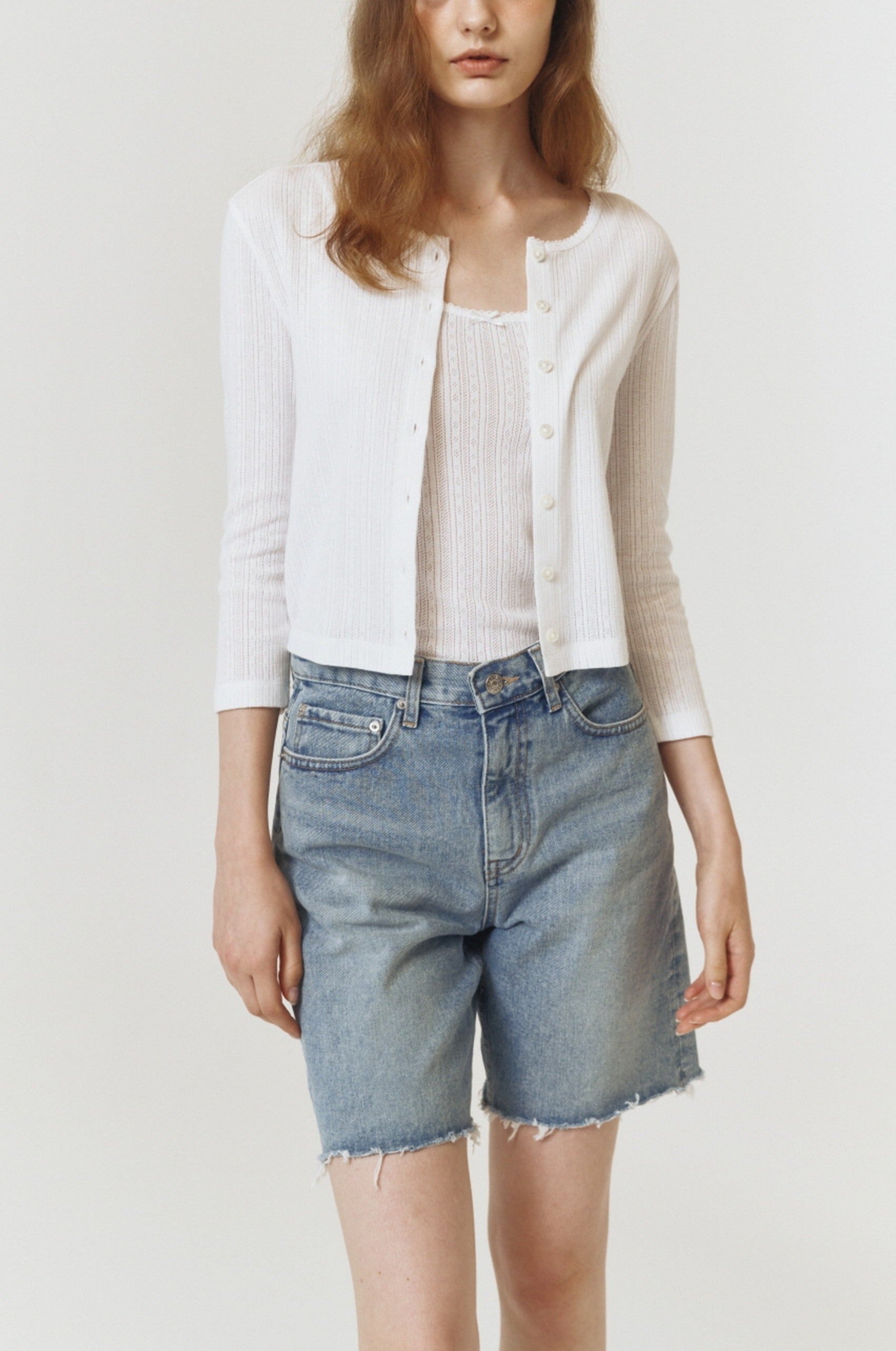 POINTELLE CARDIGAN